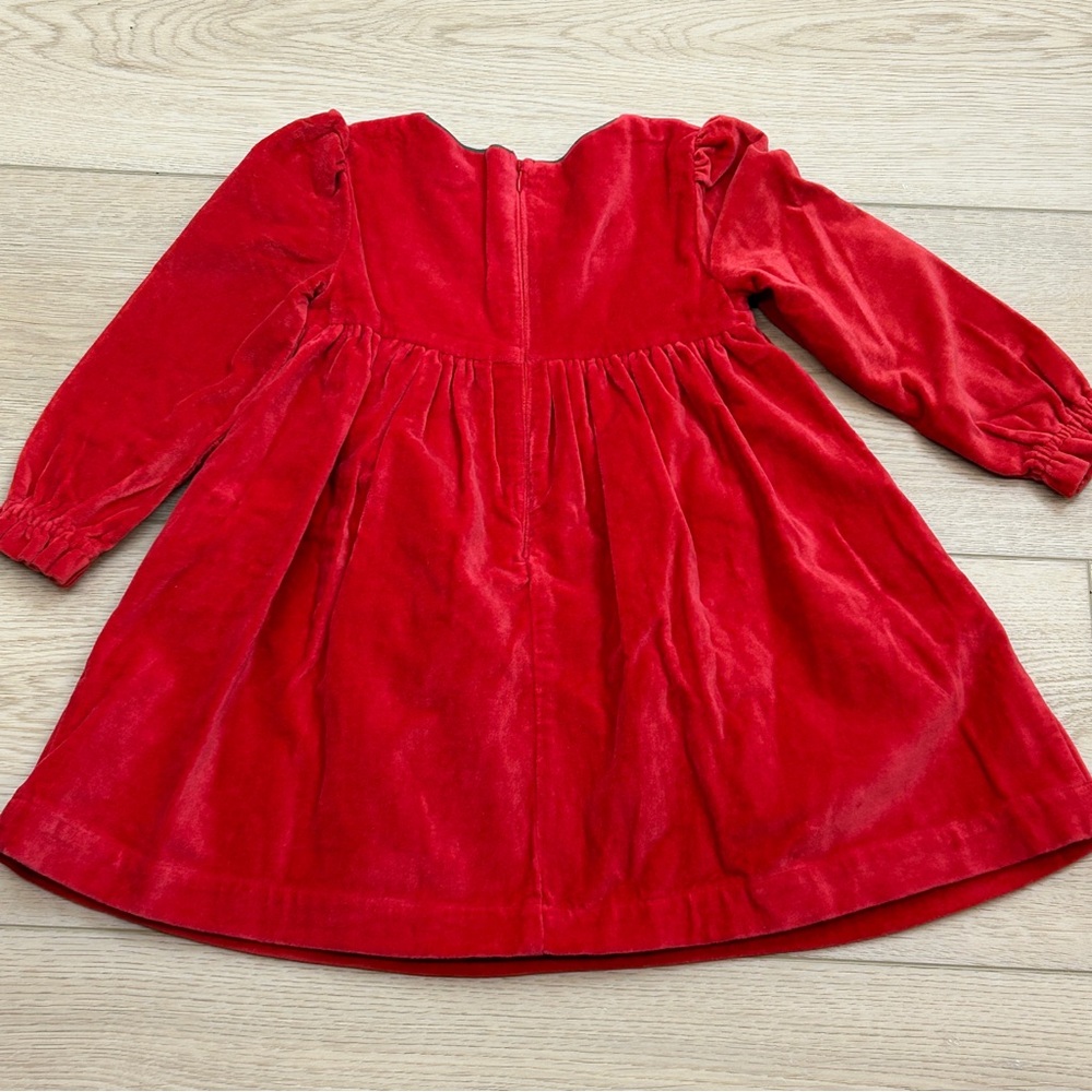 Mini Boden Red Velvet Dress size 4-5 year - Picture 3 of 6